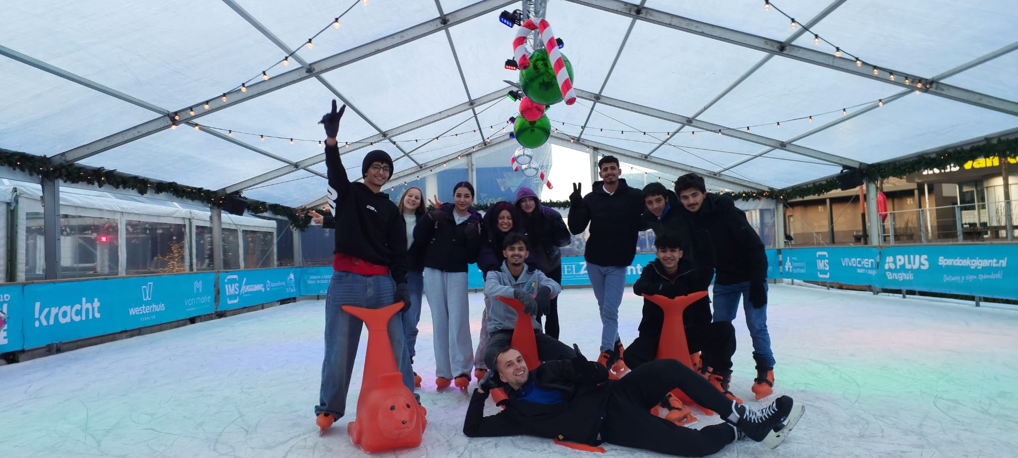 Schaatsen met leerlingen